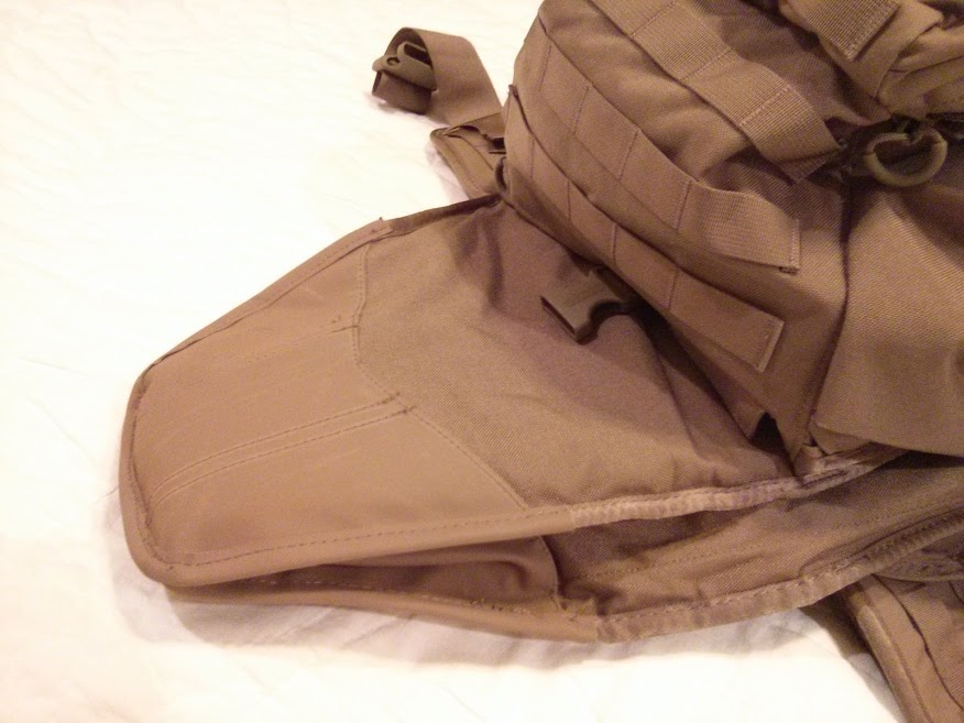 Scabbard extension on the bottom of an Eberlestock G4